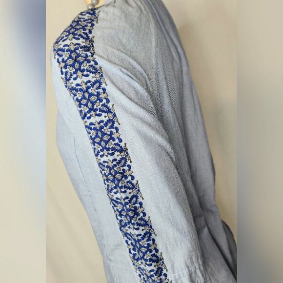 Roberta Roller Rabbit Blue Langenhool Top SZ S - Picture 3 of 5